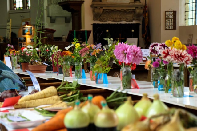 Plant and flower arrangements at the 2016 Produce Show