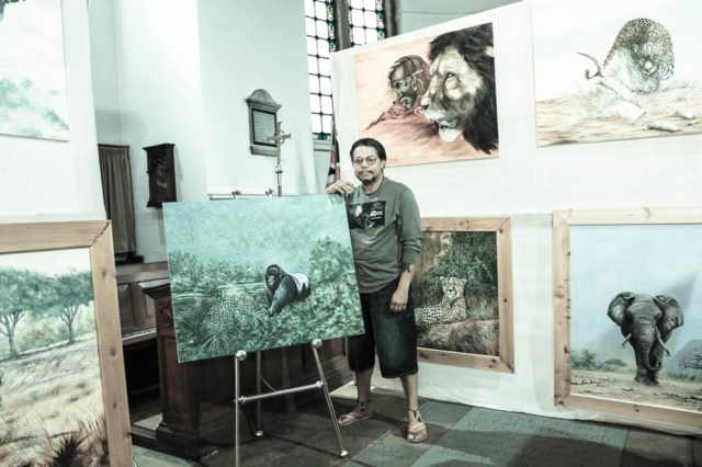 Rangi Ya Africa oil paintings on display at the Fair and Show 2016