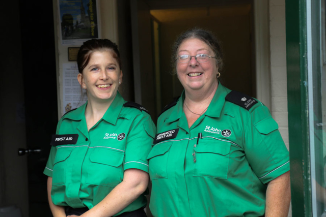 St Johns Ambulance firstaiders on standby at the Tardebigge Fair and Show 2016